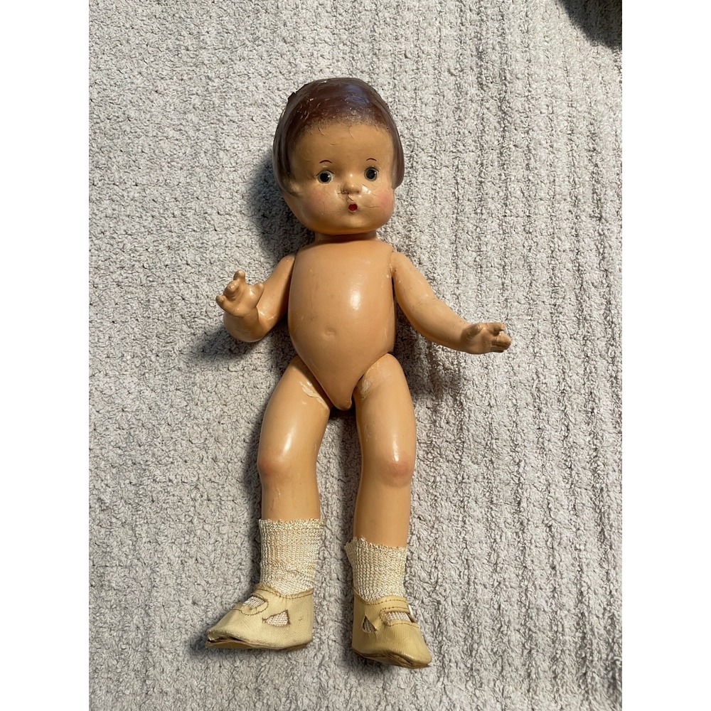 Vintage 1920's  Effanbee Patsy Doll w Shoes & Socks Pat. Pending Fair Condition